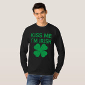Kiss Me I m Irish Saint Patrick Day Tシャツ (正面フル)
