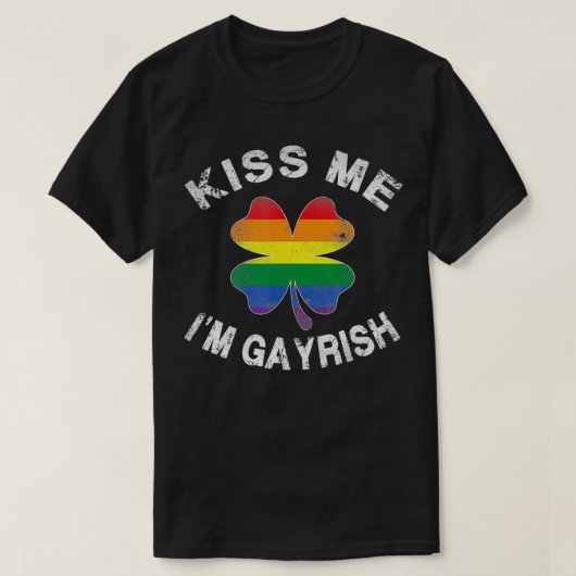 Kiss Me I'm Gayrish St Tシャツ (デザイン正面)