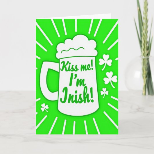 Kiss Me Im Irish Beer Card カード (正面)