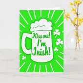 Kiss Me Im Irish Beer Card カード (黄色い花)
