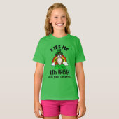 Kiss Me I'm Irish, Funny St. Patrick's Day Puppy Tシャツ (正面フル)