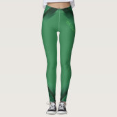 Kiss Me I'm Irish Green Geometric Activewear レギンス (正面)