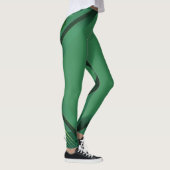 Kiss Me I'm Irish Green Geometric Activewear レギンス (右)