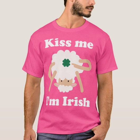Kiss Me I'M Irish Sheep Funny St Patrick'S Day Hum Tシャツ (正面)