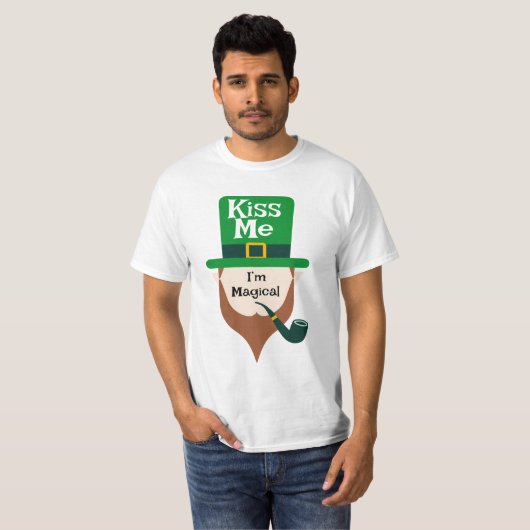 Kiss Me - I'm Magical St Patrick's Day  Tシャツ (正面フル)