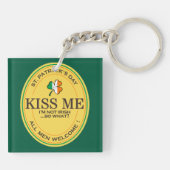 Kiss me I'm not Irish - all men welcome! キーホルダー (裏面)