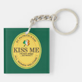 Kiss me I'm not Irish - all women welcome! キーホルダー (裏面)