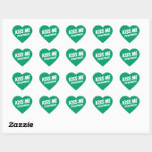 Kiss Me I'm Vaccinated Modern Cute Funny Quote ハートシール (シート)