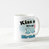 Kiss me it's my 16th Birthday コーヒーマグカップ (正面右)