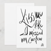 Kiss Me Like I Missed My Cerfew 招待状 (正面/裏面)