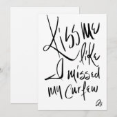 Kiss Me Like I Missed My Curfew 招待状 (正面/裏面)