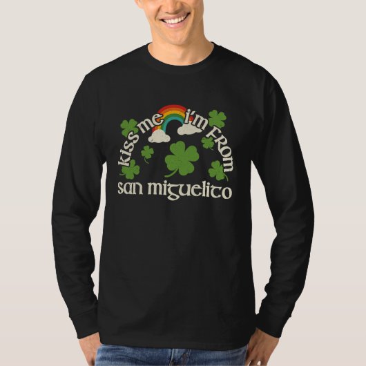 Kiss Me Shamrock  City St Patrick's Day San Miguel Tシャツ (正面)