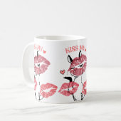 Kiss My Heart Llama Tee コーヒーマグカップ (正面左)