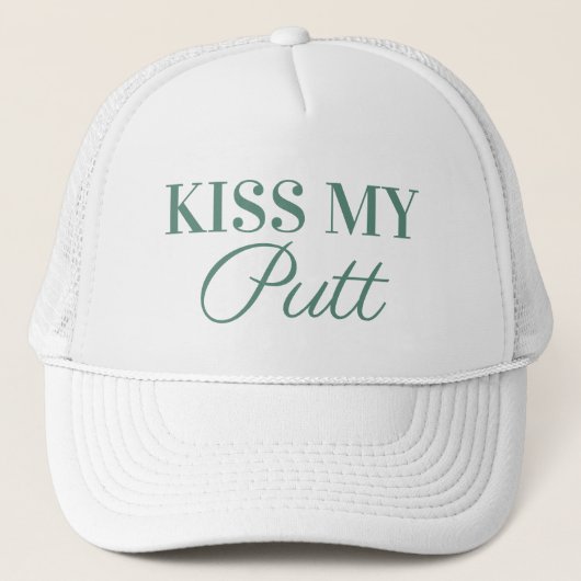 Kiss My Putt Funny Golf Hat キャップ (正面)