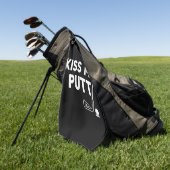 Kiss My Putt Golf Funny Jokes Sarcastic Golfer ゴルフタオル (グリーン)
