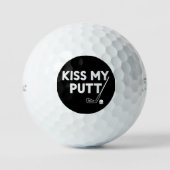Kiss My Putt Golf Funny Jokes Sarcastic Golfer ゴルフボール (正面)