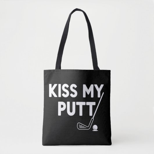 Kiss My Putt Golf Funny Jokes Sarcastic Golfer トートバッグ (正面)