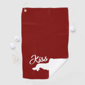 Kiss My Putt Long Hair Dachshund Cheeky Golf Towel ゴルフタオル (インサイチュ)