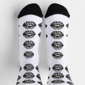 Kiss Pattern Crew Socks –  Lips Design for Women ソックス (上部)