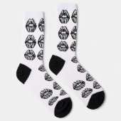 Kiss Pattern Crew Socks –  Lips Design for Women ソックス (右)