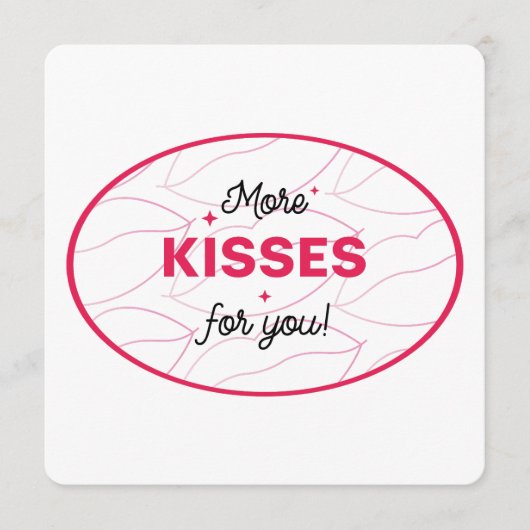 Kiss Pink Red Lips Romantic Love. 招待状 (正面)