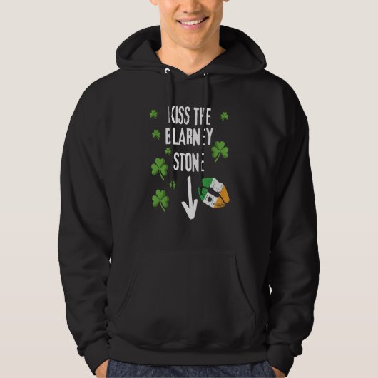 Kiss The Blarney Stone St Patricks Irish Sayings   パーカ (正面)