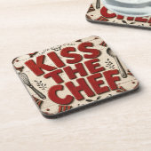 Kiss the Chef Rustic Farmhouse Kitchen コースター (左側)