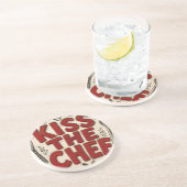 Kiss the Chef Rustic Farmhouse Kitchen コースター (側面)
