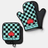 Kiss the Cook!  鍋つかみ&鍋敷きセット (正面/裏面)