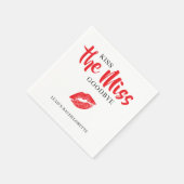 Kiss the Miss Goodbye Red Lip Bachelorette Party スタンダードカクテルナプキン (角)