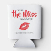 Kiss the Miss Goodbye Red Lip Bachelorette Party 缶クーラー (裏面)