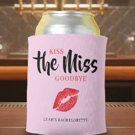 Kiss the Miss Goodbye Red Lip Bachelorette Party 缶クーラー