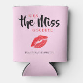 Kiss the Miss Goodbye Red Lip Bachelorette Party 缶クーラー (正面)