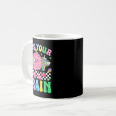 Kiss Your Brain Valentines Autism Awareness Teache コーヒーマグカップ (正面左)