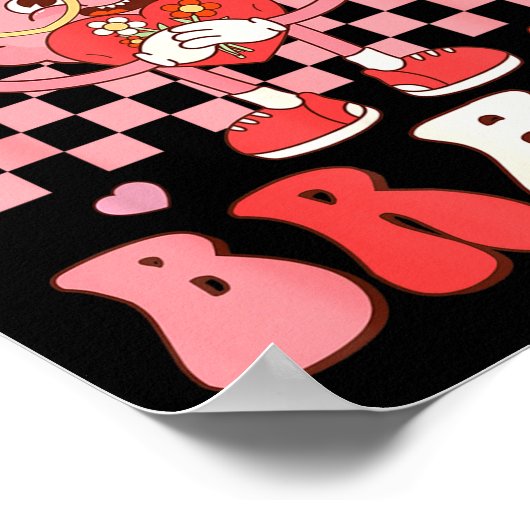 Kiss Your Brain Valentines Test Day Teacher Squad  ポスター (角)