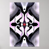 Kissed by the Vampire - Gothic Abstract AI Art ポスター (正面)