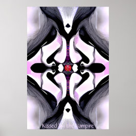 Kissed by the Vampire - Gothic Abstract AI Art ポスター