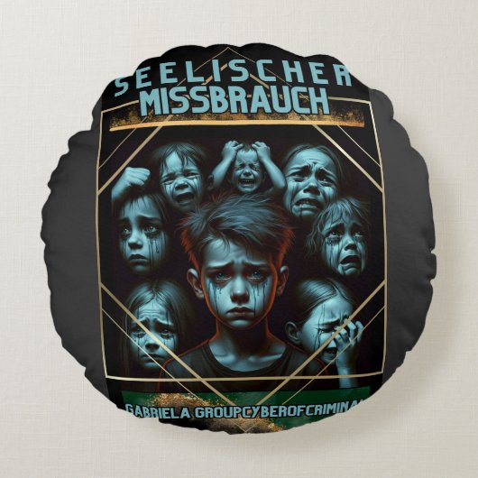 Kissen Seelischer Missbrauch ラウンドクッション (正面)