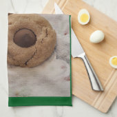 Kisses Cookie Hand Towel on Green キッチンタオル (四つ折り)