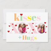 Kisses, love, hugs typography photo Galentines Day シーズンカード (正面)
