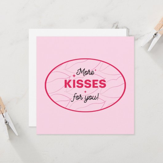 Kisses Love Lips Red Pink Lettering. (正面/裏面インサイチュ)