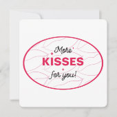 Kisses Love Lips Red Pink Lettering. 招待状 (正面)