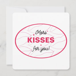 Kisses Love Lips Red Pink Lettering. 招待状