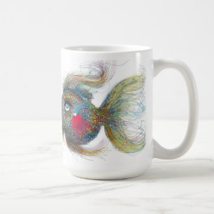Kissiefish 15のozのクラシックで白いマグ コーヒーマグカップ