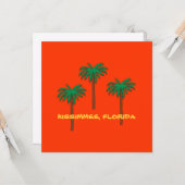 KISSIMMEE, FLORIDA Palm Trees カード (正面/裏面インサイチュ)