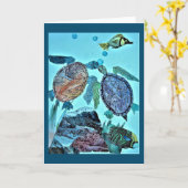 Kiss'in Seaturtles カード (黄色い花)