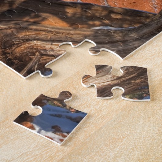 Kissing Camels Framed by Tree 01 ジグソーパズル (側面)
