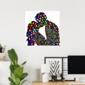 KISSING COUPLE ポスター (ホームオフィス)