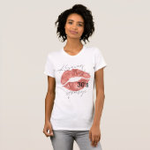 Kissing her 30's Goodbye Rose Gold Lips Tシャツ (正面フル)