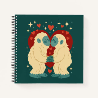 Kissing Yeti's Cryptid Valentine's Day Notebook ノートブック